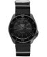 ფოტო #1 პროდუქტის Men's Automatic 5 Sports Black Nylon Strap Watch 43mm