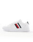 Фото #4 товара Tommy Hilfiger supercup stripe leather trainers in white