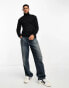 French Connection roll neck long sleeve t-shirt in black