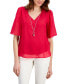 Фото #1 товара Women's Flutter-Sleeve Necklace Top, Created for Macy's