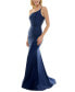 Фото #3 товара Juniors' One-Shoulder Side-Ruched Gown