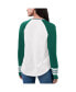 Фото #1 товара Women's White, Green New York Jets Top Team Raglan V-Neck Long Sleeve T-shirt