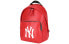 Фото #2 товара Спортивная сумка MLB с диагональным логотипом, красная