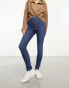 Фото #1 товара Dr Denim Moxy high waisted skinny jeans in cape dark blue