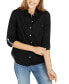 Фото #1 товара Women's Cotton Roll-Tab Button-Up Shirt