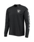 Men's Black Las Vegas Raiders Franklin Long Sleeve T-shirt M - фото #3