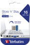 Фото #5 товара Verbatim Store 'n' Stay NANO - USB 3.0 Drive 16 GB - Blue - 16 GB - USB Type-A - 2.0 - Cap - 3 g - Blue