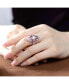 ფოტო #3 პროდუქტის Sterling Silver Baguette and Round Cubic Zirconia Modern Ring