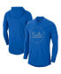 Фото #2 товара Men's Blue UCLA Bruins Campus Tri-Blend Performance Long Sleeve Hooded T-shirt