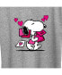 ფოტო #3 პროდუქტის Air Waves Trendy Plus Size Peanuts Snoopy Valentine's Day Graphic T-shirt
