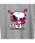 Air Waves Trendy Plus Size Peanuts Snoopy Valentine's Day Graphic T-shirt