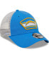 Фото #3 товара Men's Powder Blue, White Los Angeles Chargers Logo Patch Trucker 9Forty Snapback Hat