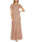 ფოტო #1 პროდუქტის Women's Floral-Design Embellished Gown