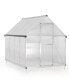 Фото #8 товара Premium Outdoor Greenhouse Aluminum Frame, Polycarbonate Panels, Vent and Hinged Door