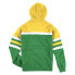 Mitchell & Ness Head Coach Hoodie Mens Green, Yellow Casual Outerwear FPHDSC1902