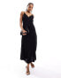 Y.A.S cami dress with lace detail in black