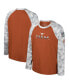 ფოტო #1 პროდუქტის Big Boys Burnt Orange, Camo Texas Longhorns OHT Military-Inspired Appreciation Dark Star Raglan Long Sleeve T-shirt