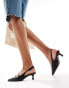 Фото #4 товара New Look strappy kitten heel slingback in black