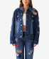 Фото #1 товара Women's Oversized Jimmy Jacket with Patches