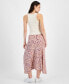 ფოტო #5 პროდუქტის Juniors' Printed Asymmetric Maxi Skirt