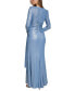 Фото #2 товара Women's V-Neck Ruched-Waist Mermaid Gown