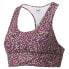 Фото #3 товара Puma Mid Impact Forever Luxe Ellavate Graphic Sports Bra Womens Multi Casual 520