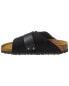 Фото #2 товара Birkenstock Kyoto Narrow Fit Suede Sandal Women's Black 38