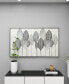 Canvas Leaf Framed Wall Art with Silver-Tone Frame, 55" x 1" x 27"