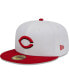 Фото #2 товара Men's White, Red Cincinnati Reds Optic 59FIFTY Fitted Hat