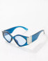 Jeepers Peepers cat eye sunglasses in blue with gold