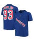 ფოტო #1 პროდუქტის Big Boys Mika Zibanejad Blue New York Rangers Player Name and Number T-shirt