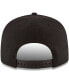 ფოტო #3 პროდუქტის New Era Men's Black Sacramento Kings Black White Logo 9fifty Adjustable Snapback Hat