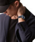 ფოტო #4 პროდუქტის Men's Swiss Automatic Spirit Zulu Time Blue Leather Strap Watch 42mm