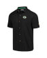 Men's Black Green Bay Packers Tidal Kickoff Camp Button-Up Shirt