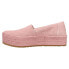 Фото #3 товара TOMS Suede Valencia Platform Espadrille Slip On Womens Pink Flats Casual 100202