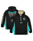 ფოტო #1 პროდუქტის Men's Black Distressed Vancouver Grizzlies Hardwood Classics Team OG 2.0 Vintage-Like Logo Anorak Windbreaker Quarter-Zip Jacket