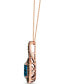 Deep Sea Blue Topaz (4 ct. t.w.) & Diamond (7/8 ct. t.w.) 18" Pendant Necklace in 14k Rose Gold