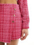 Фото #7 товара Pimkie tweed skort co-ord in pink check