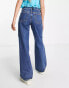 Фото #8 товара Only Chris low rise wide leg jeans in mid blue