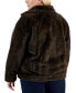 Фото #2 товара Juniors' Trendy Plus Size Faux-Fur Coat, Created for Macy's