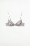 Satin bra with underwire