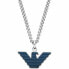 Modern steel necklace with logo EGS2909040