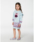 ფოტო #3 პროდუქტის Little Girls Intarsia Knit Dress Light Blue - Toddler|Child