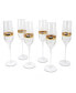 Фото #1 товара Бокалы для шампанского Vivience полосатые, набор из 6 шт.
