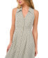 ფოტო #5 პროდუქტის Women's Sleeveless V-Neck Belted Waist Midi Shirt Dress