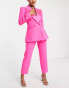 ASOS DESIGN Petite tux cigarette trouser in bright pink