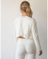 ფოტო #3 პროდუქტის Women's Go With The Flow Crop Long Sleeve Top for Women