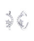 ფოტო #1 პროდუქტის Moonlit Star Design Yellow Gold Plated Sterling Silver Diamond Women Ear Cuff