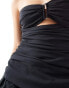 4th & Reckless bandeau cut out ring detail top in black