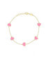 ფოტო #1 პროდუქტის Bubblegum Pink Heart Station Bracelet